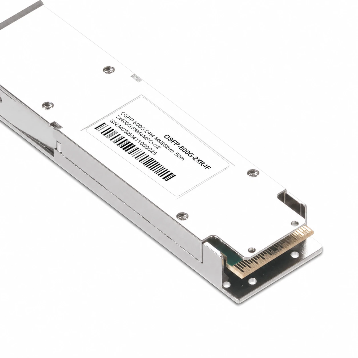 NVIDIA/Mellanox Coding Target Broadcom DSP & Broadcom VCSEL MMA4Z00-NS-FLT 800G OSFP 2xVR4/VR8 Transceiver (Flat Top) view 4