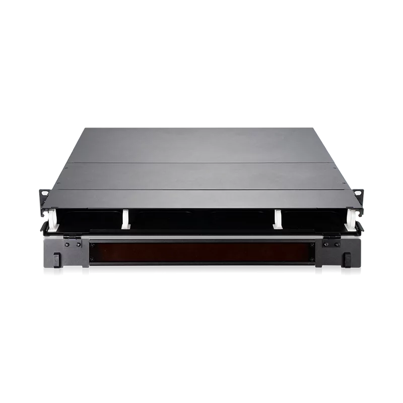 FEN-1U4SD 1U sliding fiber enclosure holds up to 4 panels/cassettes for up to 1152 fibers view 2