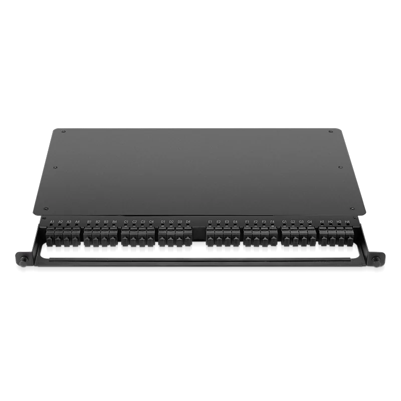 0.5U Rack Mount Enclosure with 32x8F MPO Adapters (128F, OM4 MM, Type 4, 0.35dB)...