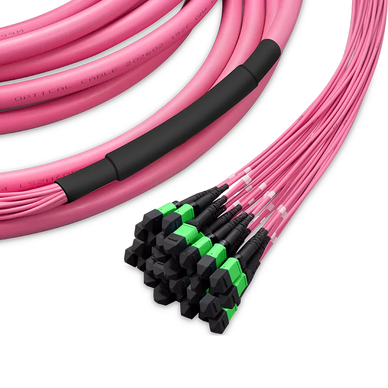 5m (16ft) 32xMPO-8 APC Male to 32xMPO-8 APC Male OM4 Multimode Type 4 Shuffle Breakout Cable (256 Fibers, LSZH） view 3