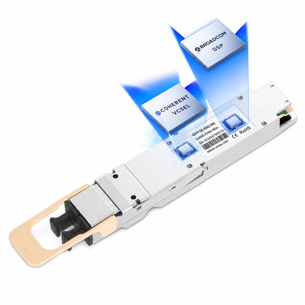 MMA4Z00-NS-T OSFP-800G-2xSR4 800G Twin-port OSFP