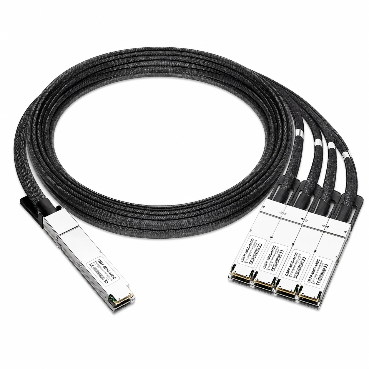 NVIDIA/Mellanox Coding Target MCA7J70-N004 Compatible ACC 4m (13ft) Twin-port 800Gb/s OSFP Finned Top to 4x200Gb/s OSFP... view 2