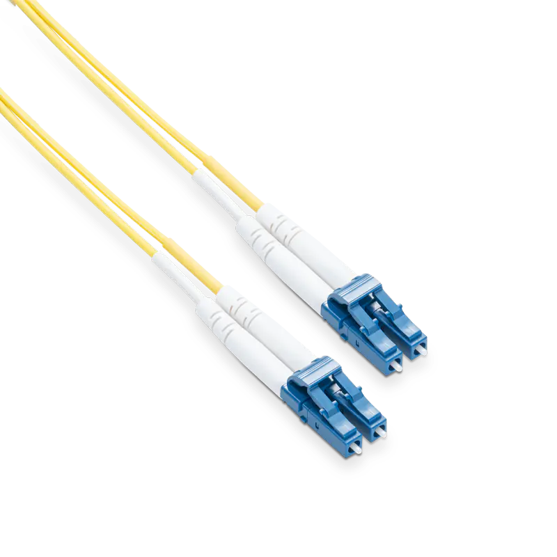 1m (3ft) OS2 LC UPC to LC UPC Duplex PVC (OFNR) 2.0mm Fiber Patch Cable view 3
