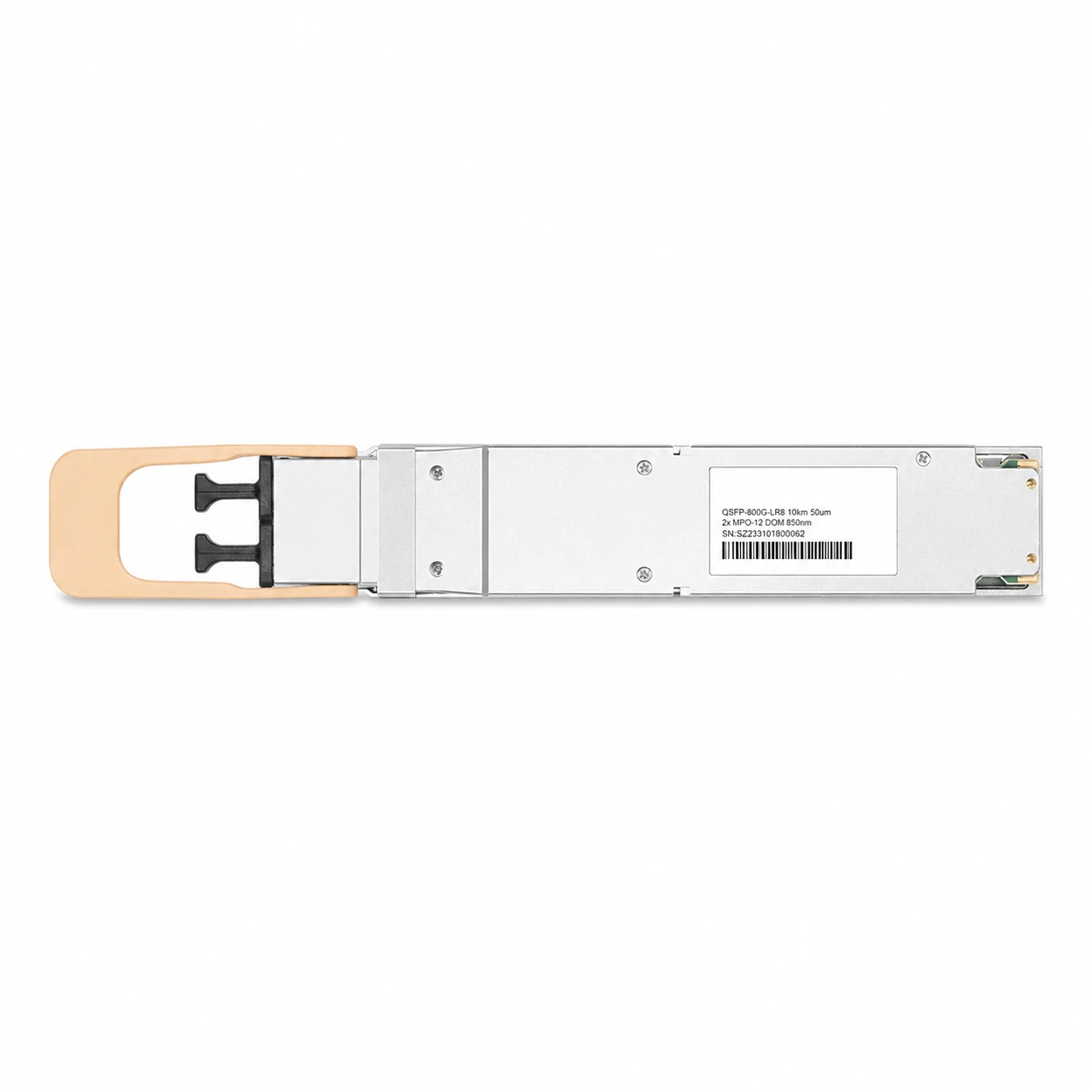 NVIDIA/Mellanox Coding Target Broadcom DSP & Broadcom VCSEL MMA4Z00-NS-FLT 800G OSFP 2xVR4/VR8 Transceiver (Flat Top) view 3