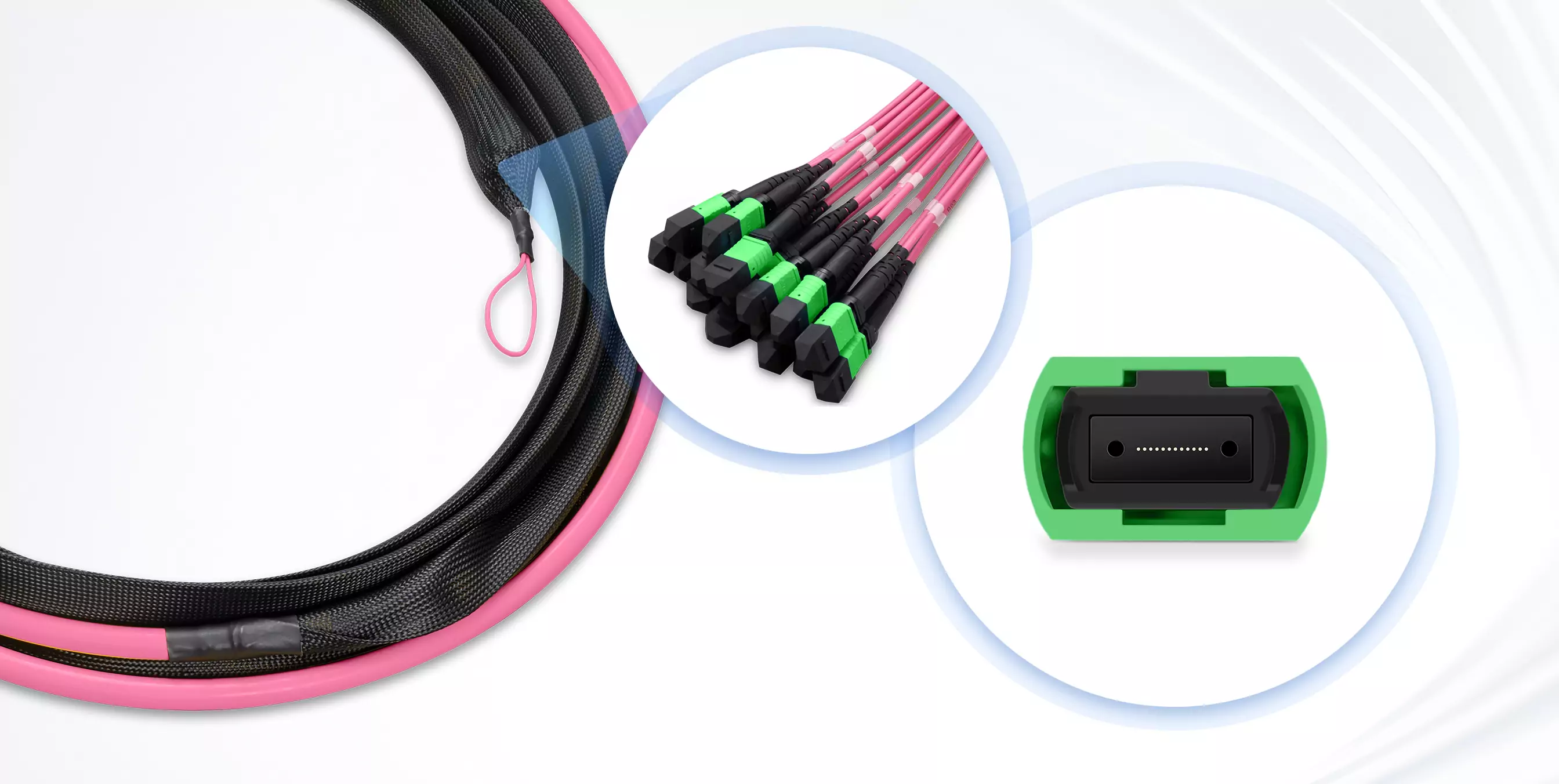 192 Fiber OM4 MPO Trunk Cable, Pre-terminated Type B 5m (16ft) 16 x MPO-12 APC (Male) to 16 x MPO-12 APC (Male) detail