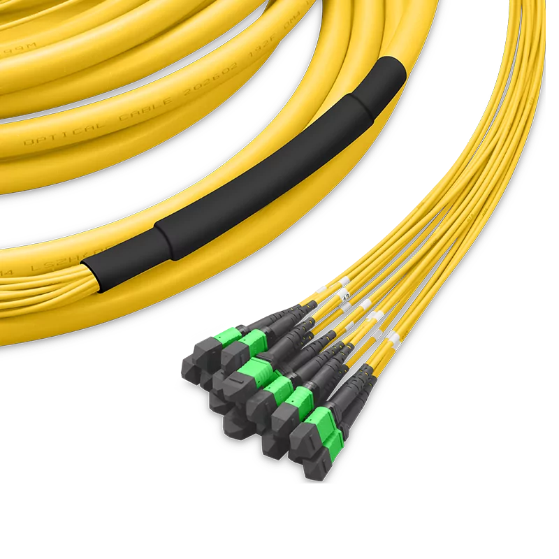 192 Fiber OS2 MPO Trunk Cable, Pre-terminated Type B 5m (16ft) 16 x MPO-12 APC (Female) to 16 x MPO-12 APC (Female) view 3