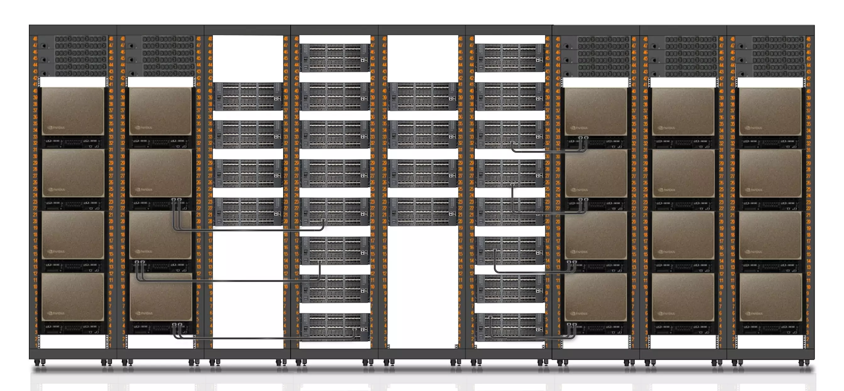 2.5m (8.2ft) NVIDIA Coding Target MCA7K10-X02A Compatible 1.6T OSFP224 to 2x800G OSFP224 Connected with NVIDIA GB300... detail