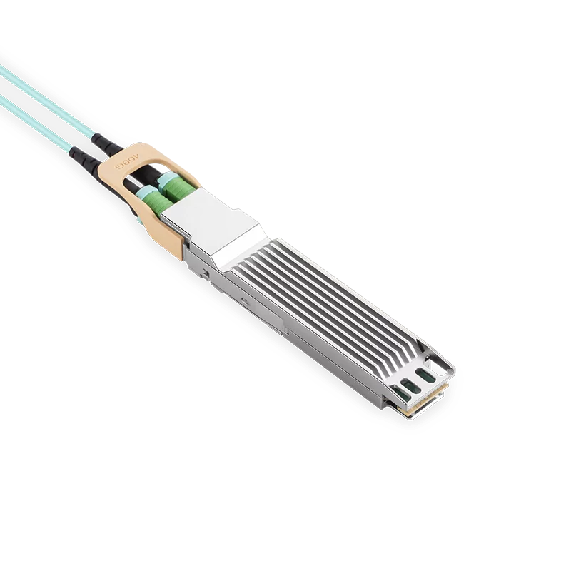 MFA7U10-H003 Compatible 3m InfiniBand HDR AOC Splitter Cable 400G(Finned Top) to 2x200G(Flat Top) view 4