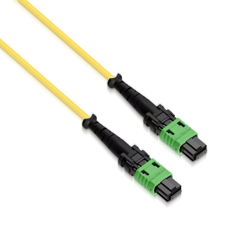 15m OS2 MPO PRO-8 APC fiber jumper with Type B polarity and low insertion loss for AI and storage networks, HPC. view 3
