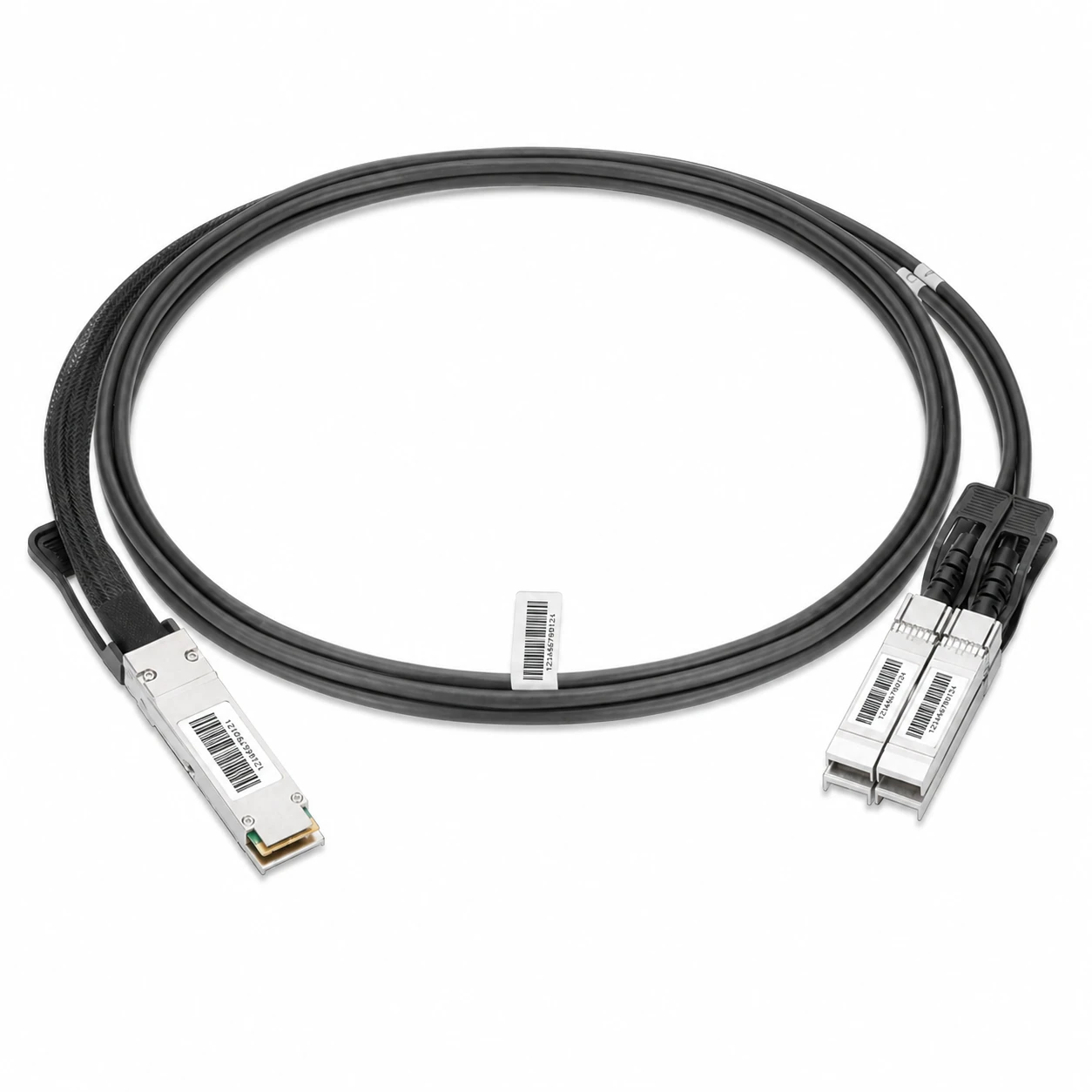 1m (3ft) 40G QSFP+ to 4X10G SFP+ Passive Direct Attach Copper Breakout Cable for Cisco 30AWG view 2