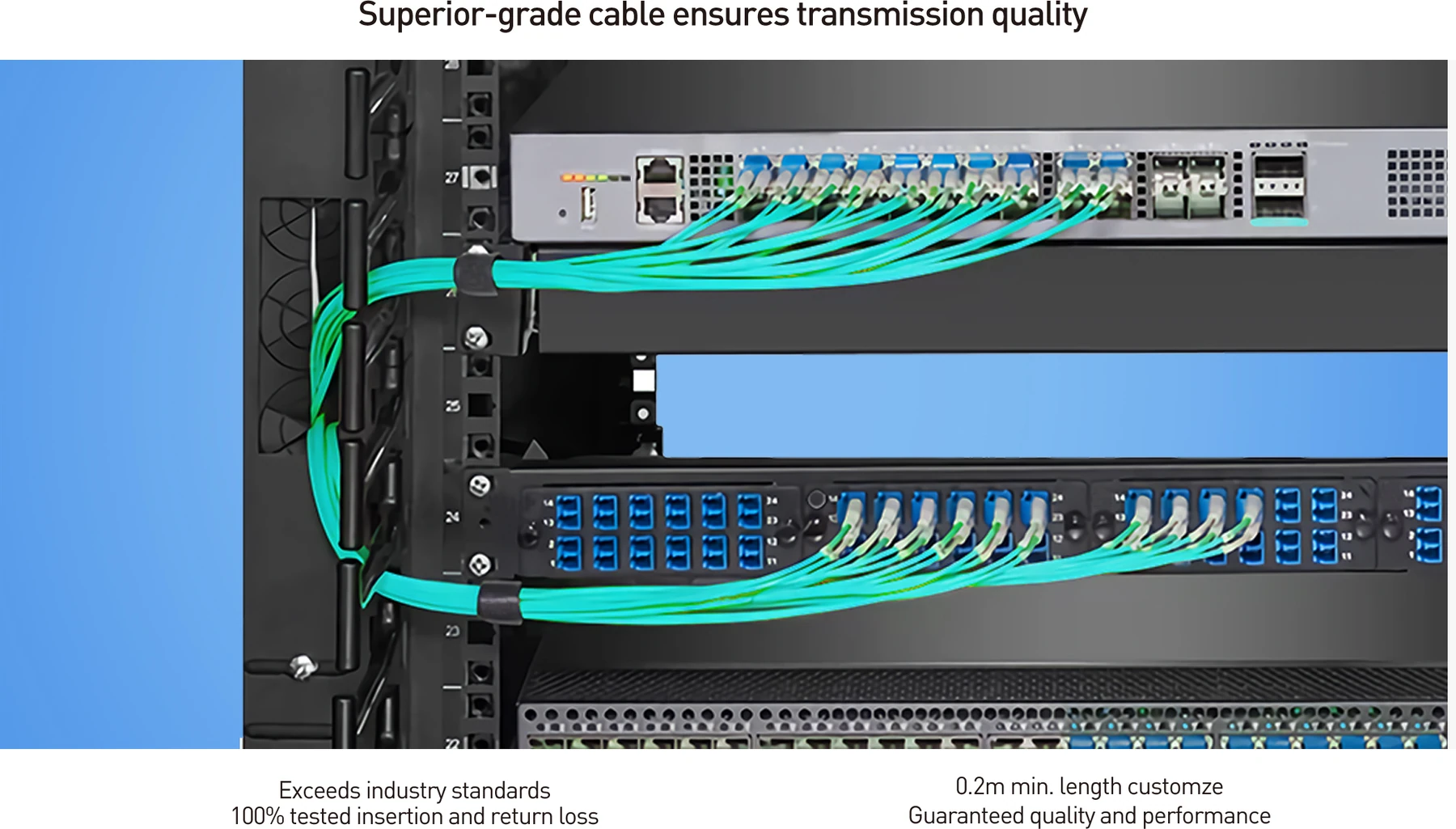 0.5m (1.6ft) OM2 LC UPC to SC UPC Duplex PVC (OFNR) 2.0mm Fiber Optic Patch Cable detail