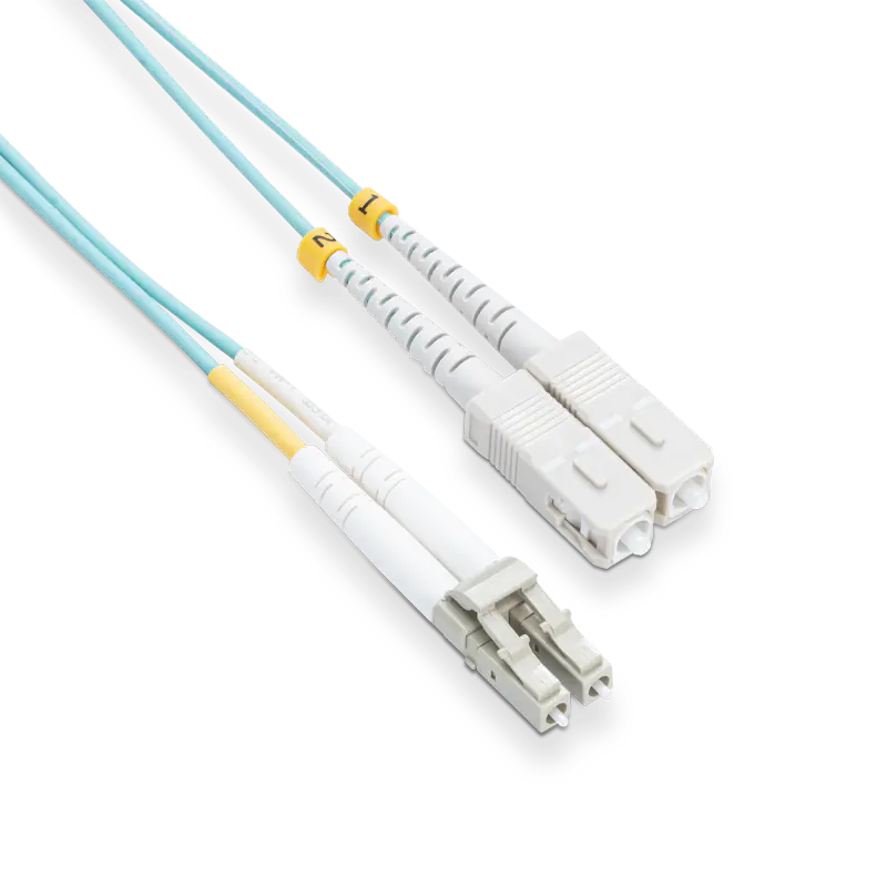 1m (3ft) OM4 LC UPC to SC UPC Duplex PVC (OFNR) 2.0mm Fiber Optic Patch Cable view 4