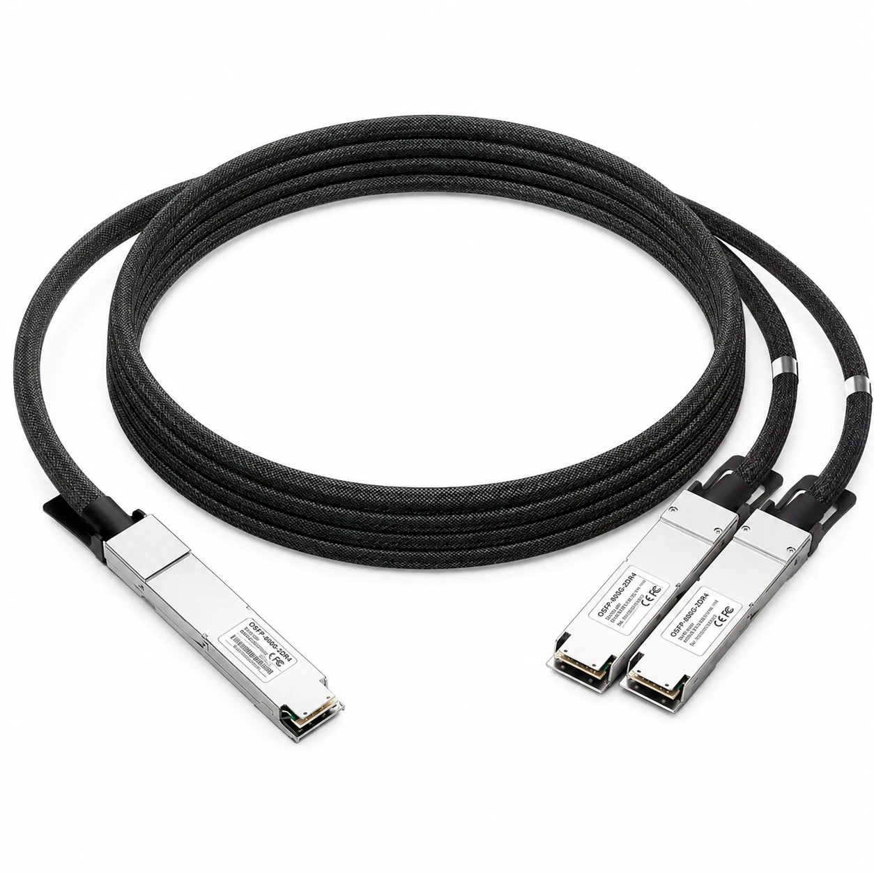 NVIDIA/Mellanox Coding Target 1m (3ft) Compatible 1.6T OSFP224 to 2x800G OSFP224 Connected with Quantum-X800 Q3400/Q3200... view 2
