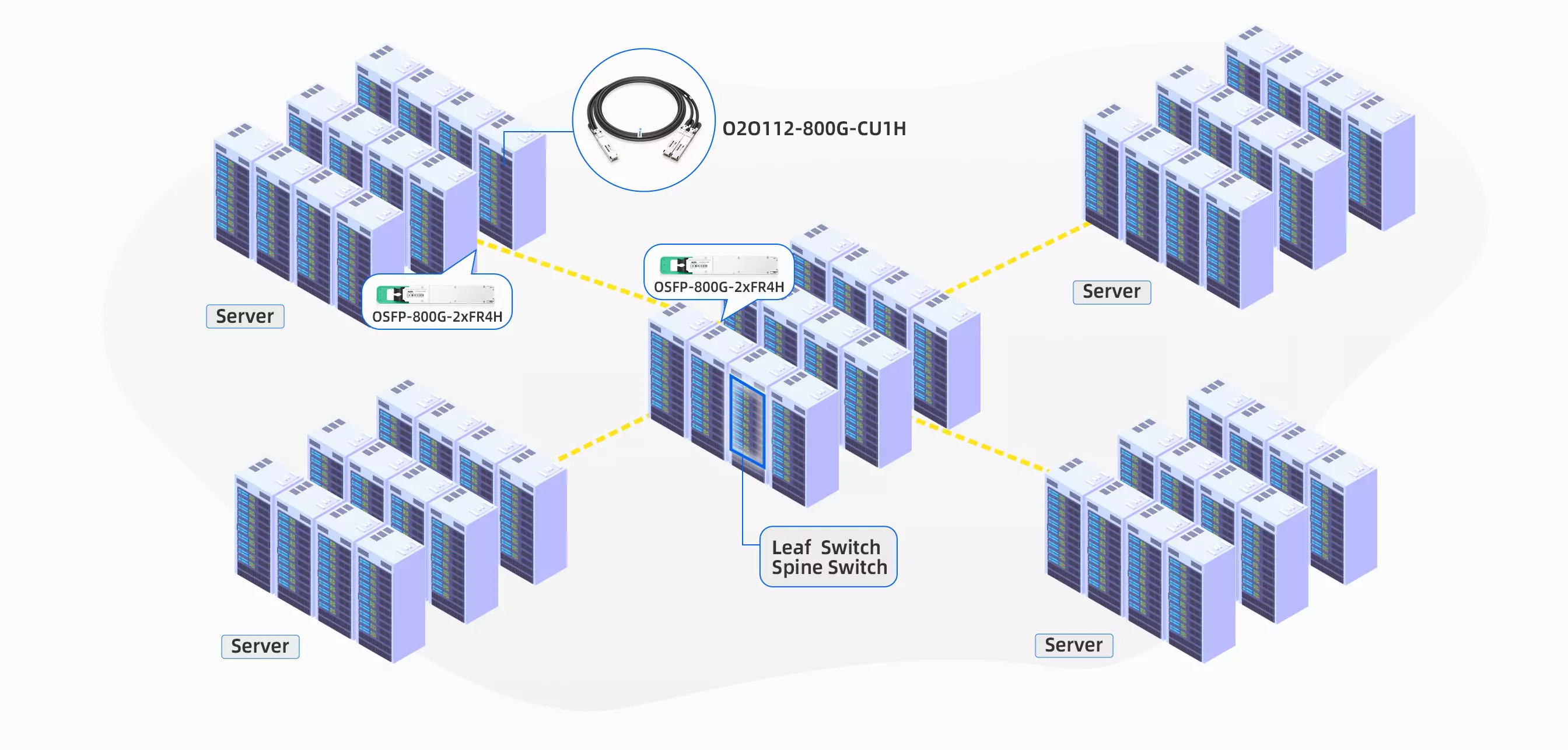 NVIDIA/Mellanox Coding Target MMS4X50-NM 800G OSFP 2xFR4 2km InfiniBand NDR Transceiver detail