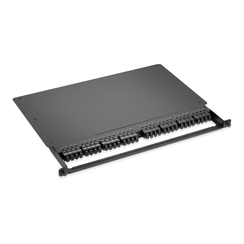 0.5U Rack Mount Enclosure with 32x8F MPO Adapters (128F, OM4 MM, Type 4, 0.35dB) Multimode Shuffle Box for Scalable AI... view 4