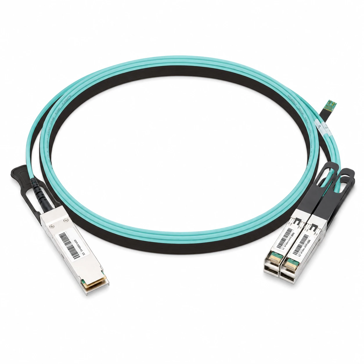 Mellanox Coding Target MFA7A50-C003 3m (10ft) 100G QSFP28 to 4X25G SFP28 Ethernet Active Optical Breakout Cable view 2
