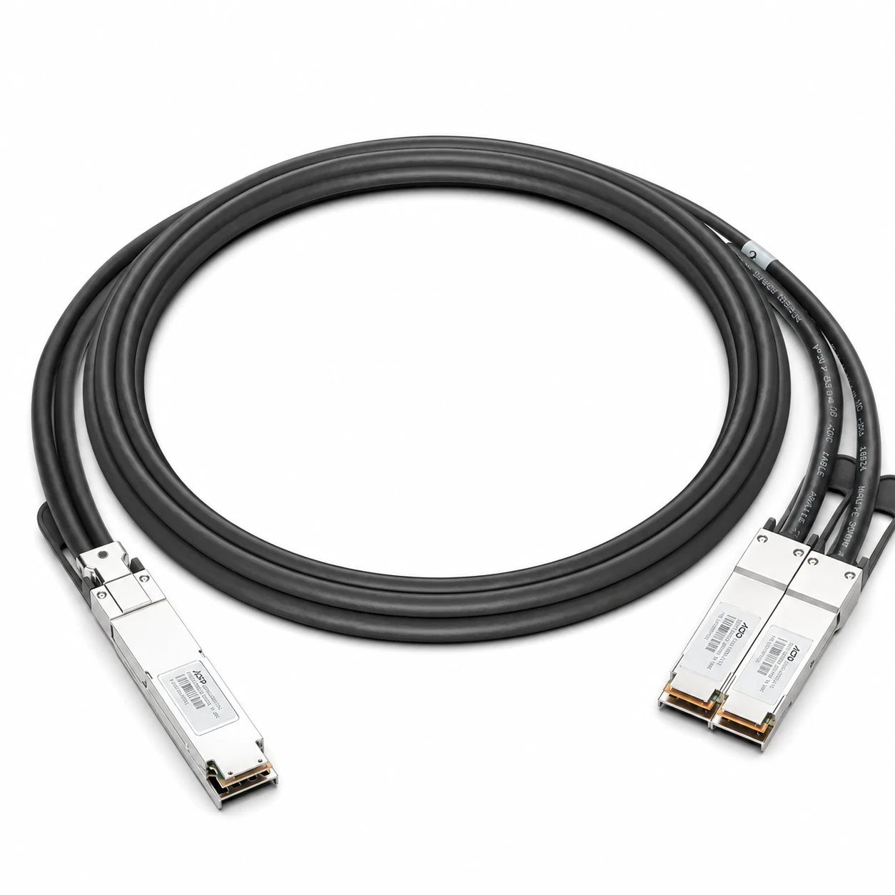 MCP7Y60-N002 Compatible 2m InfiniBand NDR DAC Splitter Cable 400G(Finned Top) to 2x200G(Flat Top) view 2