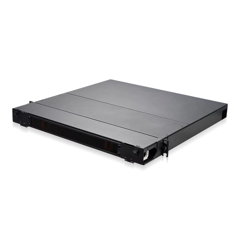 FEN-1U4SD 1U sliding fiber enclosure holds up to 4 panels/cassettes for up to 1152 fibers view 4