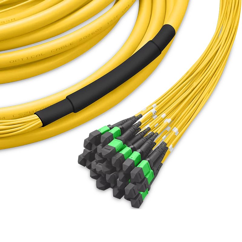 5m (16ft) 32xMPO-8 APC Male to 32xMPO-8 APC Male OS2 Single Mode Type 4 Shuffle Breakout Cable (256 Fibers, LSZH） view 3