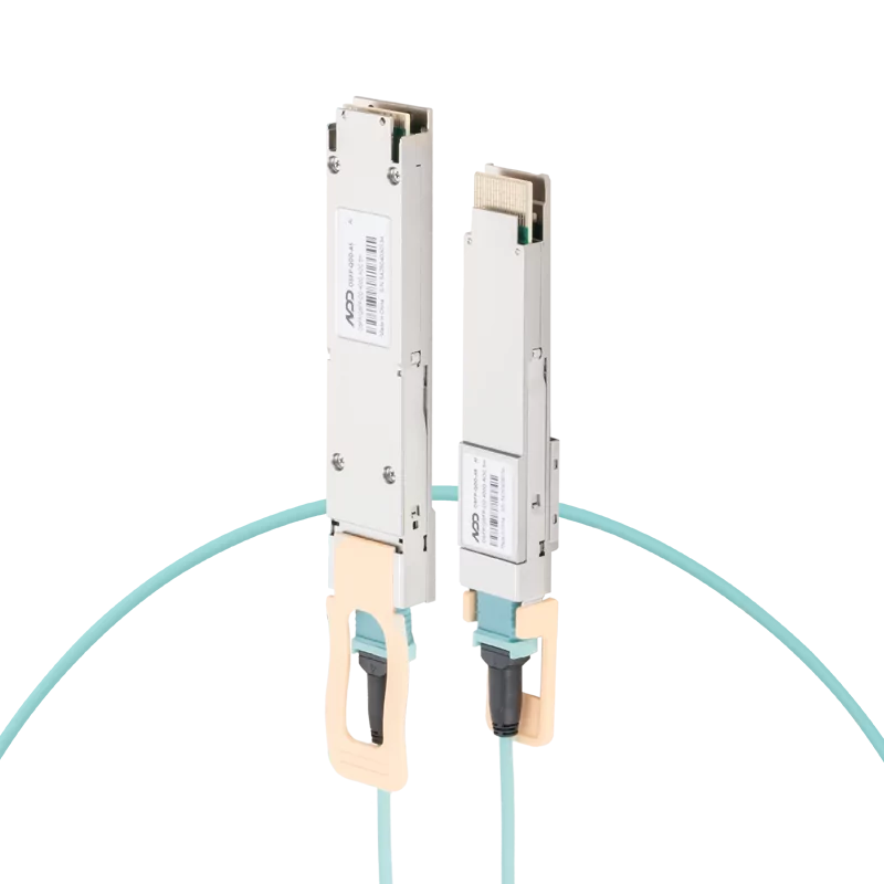 NVIDIA/Mellanox Compatible 3m (10ft) 400G OSFP to QSFP-DD Active Optical Cable view 3