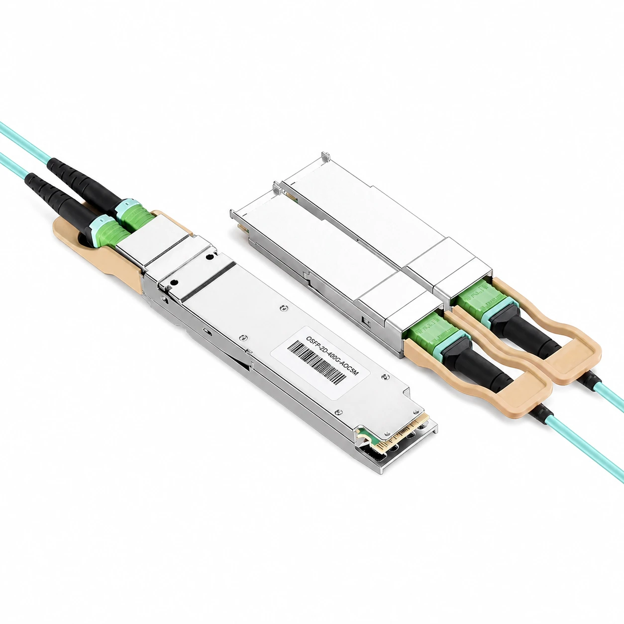 MFA7U10-H003 Compatible 3m InfiniBand HDR AOC Splitter Cable 400G(Finned Top) to 2x200G(Flat Top) view 5