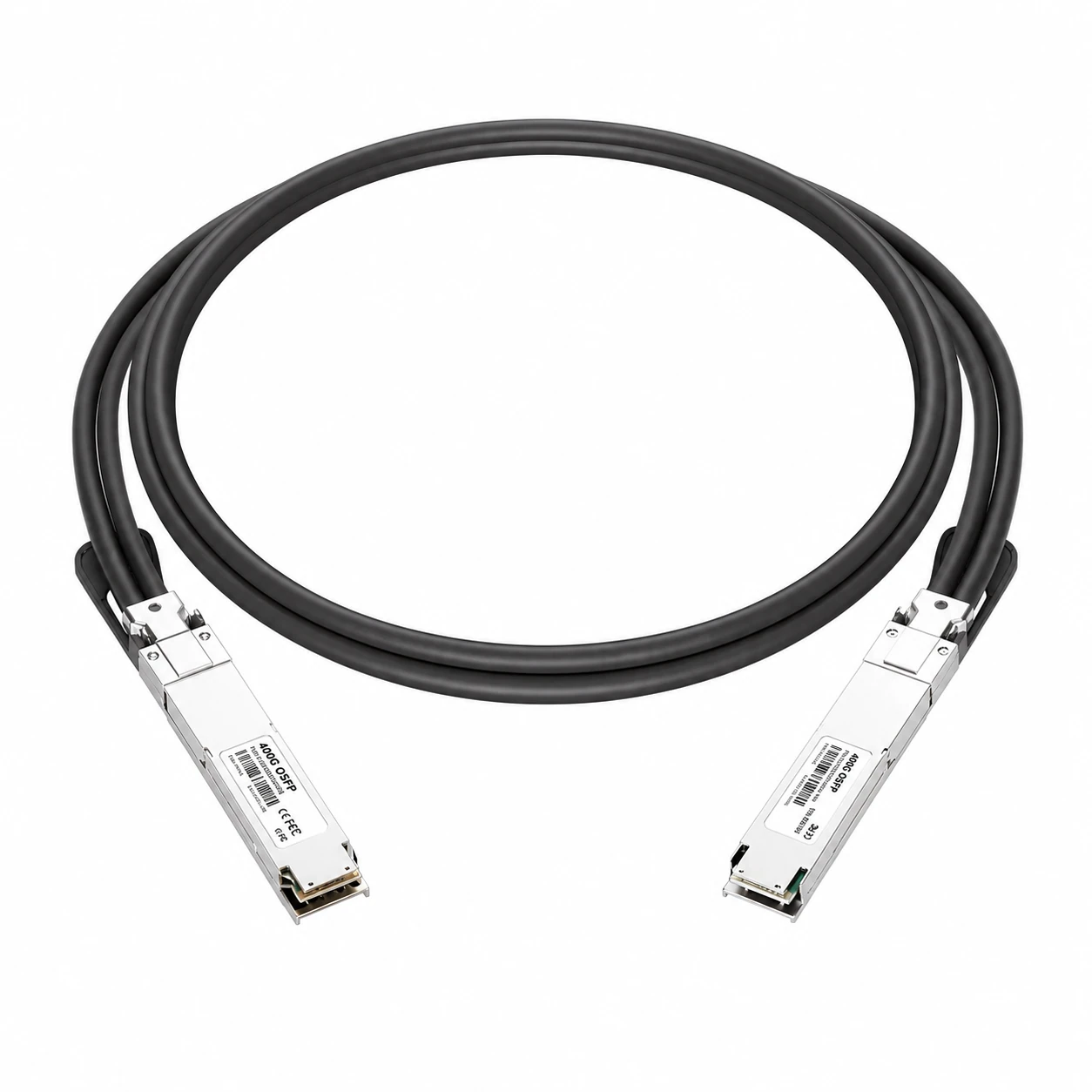 NVIDIA/Mellanox Compatible 1m (3ft) 800G OSFP Fined top to Flat top InfiniBand NDR Passive Direct Attach Copper Cable DAC view 2