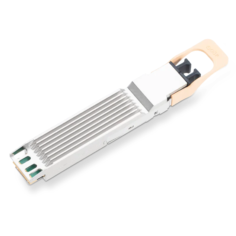 NVIDIA/Mellanox Compatible 400G OSFP 2×SR4 850nm 50m Dual MTP/MPO-12 APC MMF InfiniBand HDR Finned Top Module view 3