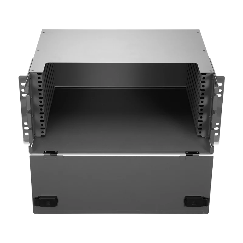 4U Rack Mount Shuffle Box Enclosure for 8×0.5U MPO Shuffle Boxes (Up to 1024 Fibers) High-Density Fiber Management view 3