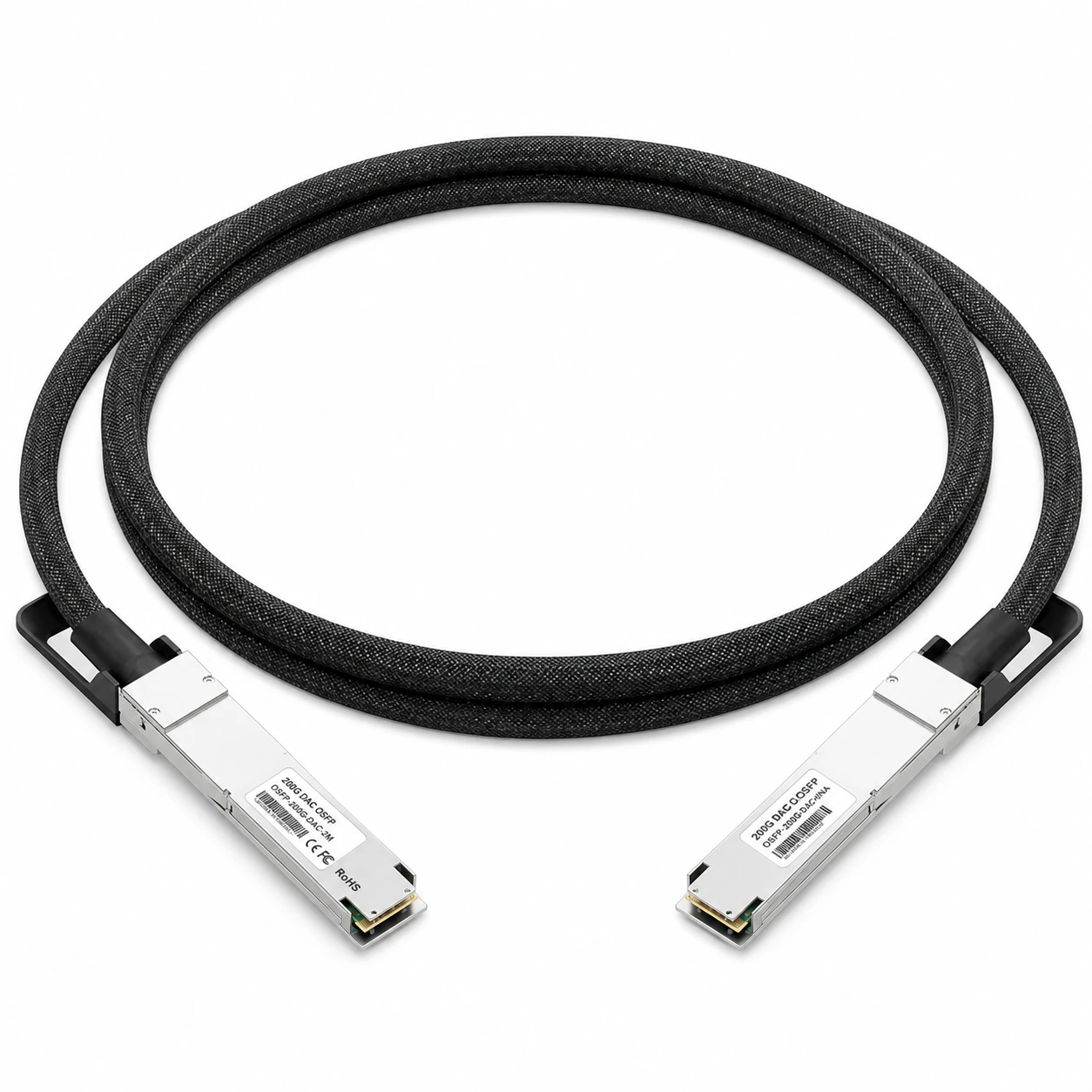 NVIDIA/Mellanox Compatible 1m (3ft) Passive Direct Attach Copper Cable Twin-port 2x800Gb/s OSFP224 RHS/Flat Top to... view 2