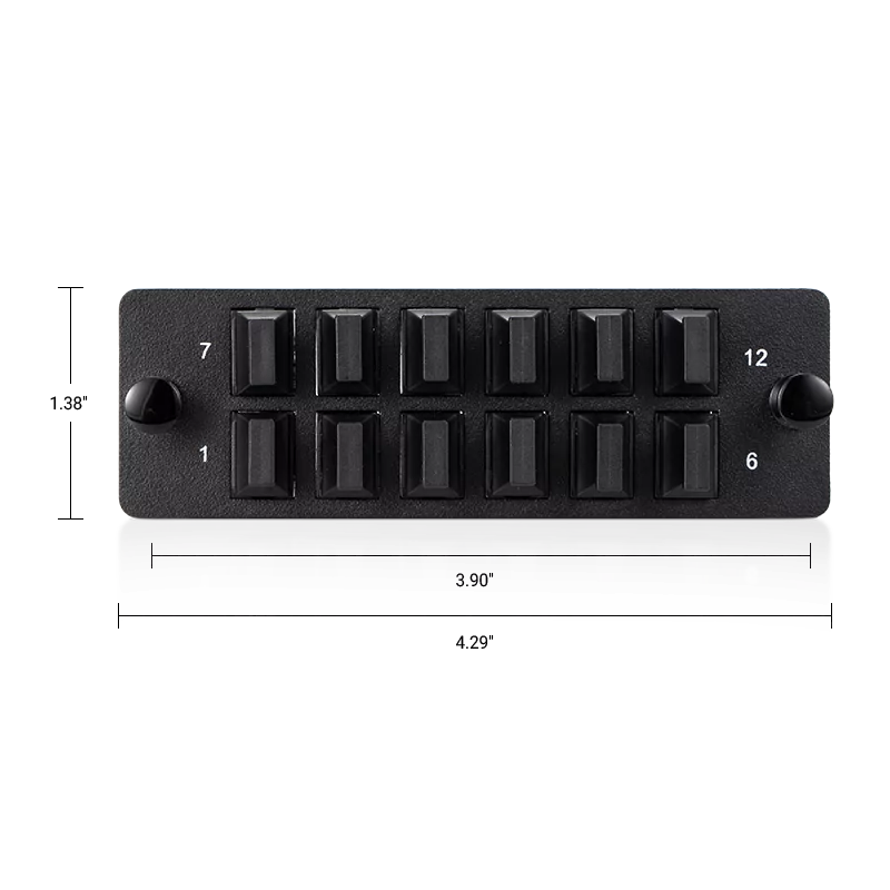 FAP-12MPOA 12-port MTP/MPO adapter panel (Type A, Key Up to Key Down) view 4