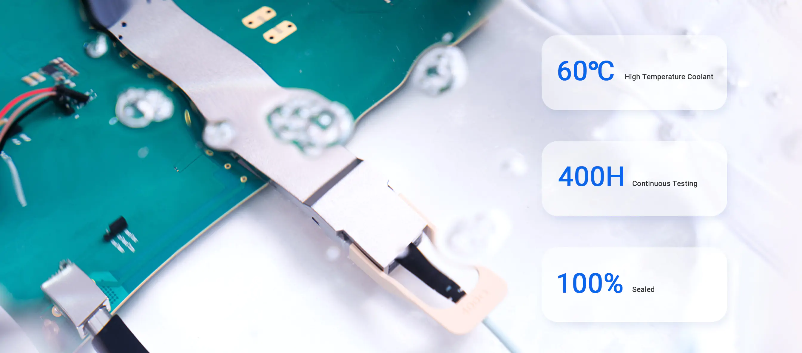 400GBASE-SR4 OSFP Flat Top 850nm 100m MMF Liquid/Immersion Cooling Transceiver with 3m MPO-12/APC Female Type A Pigtail detail