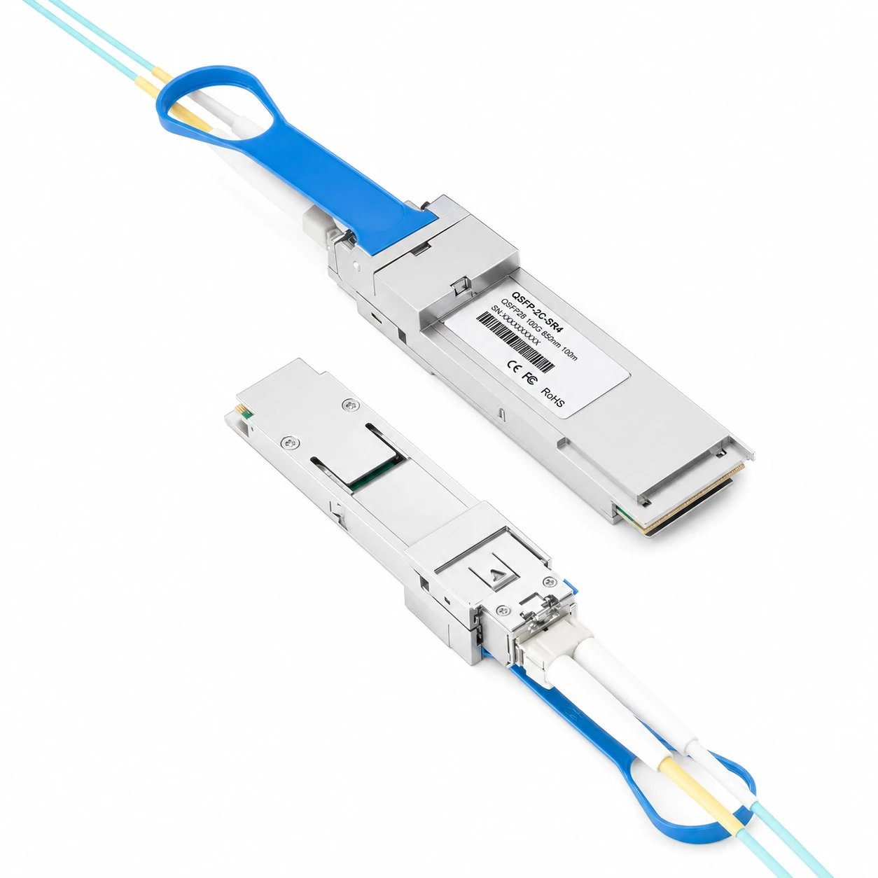 100GBASE-S25 QSFP28 to SFP28 Converter Module for Arista view 6